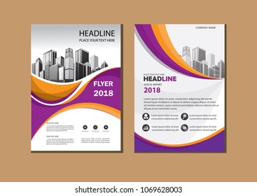 Business abstract vector template. Brochure design, cover modern layout, annual report, poster, flyer in A4 with colorful triangles, geometric shapes for tech, science, market with light background