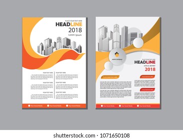 Business abstract vector template. Brochure design, cover modern layout, annual report, poster, flyer in A4 with colorful triangles, geometric shapes for tech, science, market with light background