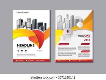 Business abstract vector template. Brochure design, cover modern layout, annual report, poster, flyer in A4 with colorful triangles, geometric shapes for tech, science, market with light background