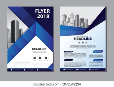 Business abstract vector template. Brochure design, cover modern layout, annual report, poster, flyer in A4 with colorful triangles, geometric shapes for tech, science, market with light background