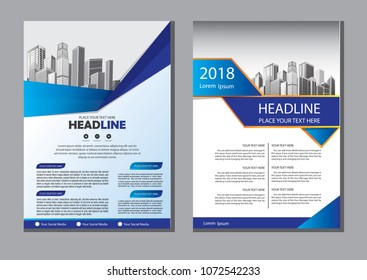 Business abstract vector template. Brochure design, cover modern layout, annual report, poster, flyer in A4 with colorful triangles, geometric shapes for tech, science, market with light background