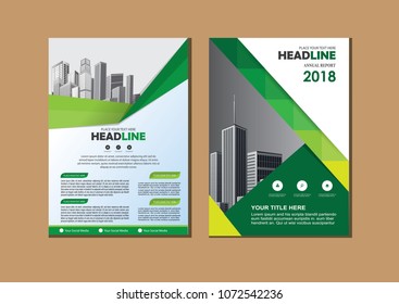 Business abstract vector template. Brochure design, cover modern layout, annual report, poster, flyer in A4 with colorful triangles, geometric shapes for tech, science, market with light background