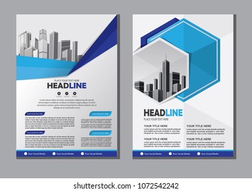 Business abstract vector template. Brochure design, cover modern layout, annual report, poster, flyer in A4 with colorful triangles, geometric shapes for tech, science, market with light background