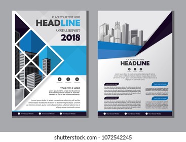 Business abstract vector template. Brochure design, cover modern layout, annual report, poster, flyer in A4 with colorful triangles, geometric shapes for tech, science, market with light background