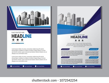 Business abstract vector template. Brochure design, cover modern layout, annual report, poster, flyer in A4 with colorful triangles, geometric shapes for tech, science, market with light background