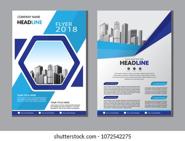 Business abstract vector template. Brochure design, cover modern layout, annual report, poster, flyer in A4 with colorful triangles, geometric shapes for tech, science, market with light background