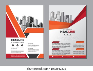 Business abstract vector template. Brochure design, cover modern layout, annual report, poster, flyer in A4 with colorful triangles, geometric shapes for tech, science, market with light background