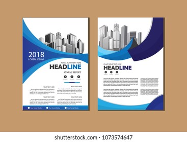 Business abstract vector template. Brochure design, cover modern layout, annual report, poster, flyer in A4 with colorful triangles, geometric shapes for tech, science, market with light background