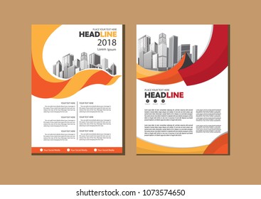 Business abstract vector template. Brochure design, cover modern layout, annual report, poster, flyer in A4 with colorful triangles, geometric shapes for tech, science, market with light background