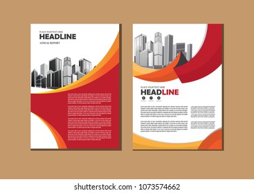 Business abstract vector template. Brochure design, cover modern layout, annual report, poster, flyer in A4 with colorful triangles, geometric shapes for tech, science, market with light background