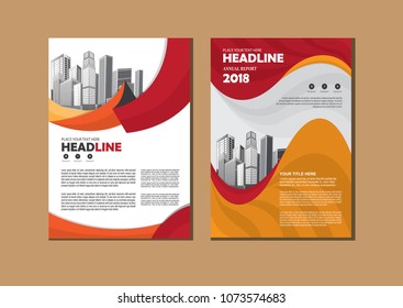 Business abstract vector template. Brochure design, cover modern layout, annual report, poster, flyer in A4 with colorful triangles, geometric shapes for tech, science, market with light background