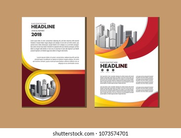 Business abstract vector template. Brochure design, cover modern layout, annual report, poster, flyer in A4 with colorful triangles, geometric shapes for tech, science, market with light background