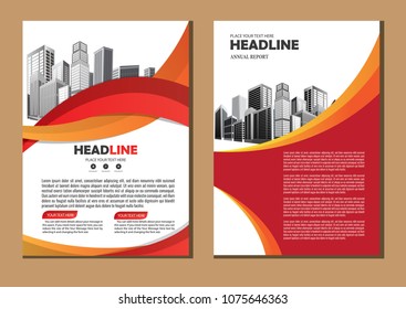 Business abstract vector template. Brochure design, cover modern layout, annual report, poster, flyer in A4 with colorful triangles, geometric shapes for tech, science, market with light background