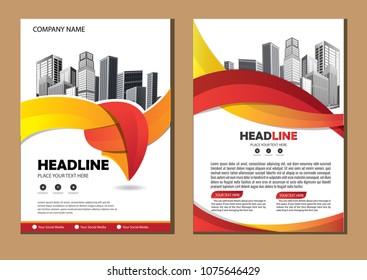 Business abstract vector template. Brochure design, cover modern layout, annual report, poster, flyer in A4 with colorful triangles, geometric shapes for tech, science, market with light background