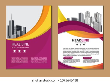 Business abstract vector template. Brochure design, cover modern layout, annual report, poster, flyer in A4 with colorful triangles, geometric shapes for tech, science, market with light background