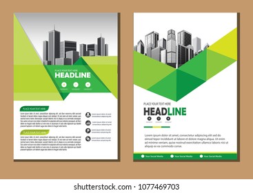 Business abstract vector template. Brochure design, cover modern layout, annual report, poster, flyer in A4 with colorful triangles, geometric shapes for tech, science, market with light background