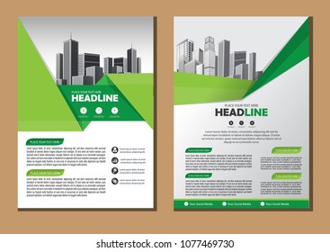 Business abstract vector template. Brochure design, cover modern layout, annual report, poster, flyer in A4 with colorful triangles, geometric shapes for tech, science, market with light background