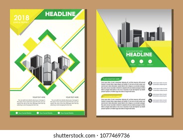 Business abstract vector template. Brochure design, cover modern layout, annual report, poster, flyer in A4 with colorful triangles, geometric shapes for tech, science, market with light background