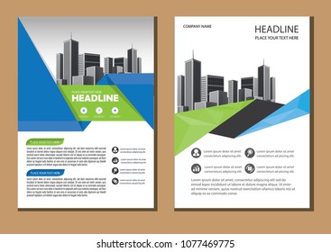 Business abstract vector template. Brochure design, cover modern layout, annual report, poster, flyer in A4 with colorful triangles, geometric shapes for tech, science, market with light background