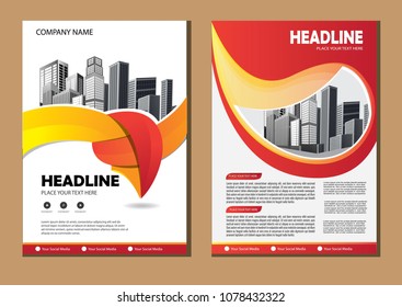 Business abstract vector template. Brochure design, cover modern layout, annual report, poster, flyer in A4 with colorful triangles, geometric shapes for tech, science, market with light background