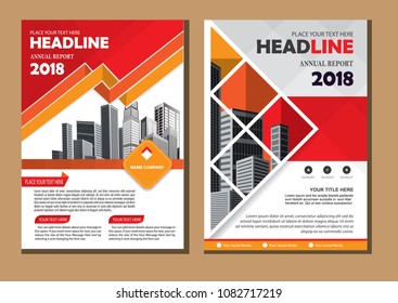 Business abstract vector template. Brochure design, cover modern layout, annual report, poster, flyer in A4 with colorful triangles, geometric shapes for tech, science, market with light background