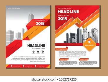 Business abstract vector template. Brochure design, cover modern layout, annual report, poster, flyer in A4 with colorful triangles, geometric shapes for tech, science, market with light background