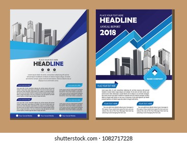 Business abstract vector template. Brochure design, cover modern layout, annual report, poster, flyer in A4 with colorful triangles, geometric shapes for tech, science, market with light background