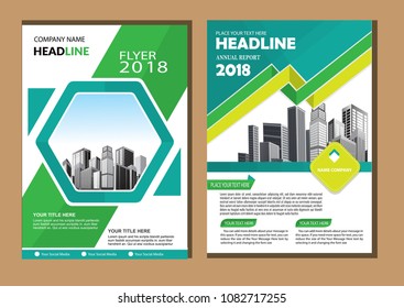 Business abstract vector template. Brochure design, cover modern layout, annual report, poster, flyer in A4 with colorful triangles, geometric shapes for tech, science, market with light background