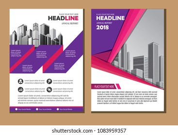Business abstract vector template. Brochure design, cover modern layout, annual report, poster, flyer in A4 with colorful triangles, geometric shapes for tech, science, market with light background