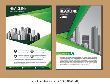Business abstract vector template. Brochure design, cover modern layout, annual report, poster, flyer in A4 with colorful triangles, geometric shapes for tech, science, market with light background
