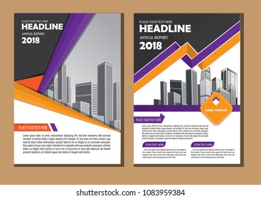 Business abstract vector template. Brochure design, cover modern layout, annual report, poster, flyer in A4 with colorful triangles, geometric shapes for tech, science, market with light background