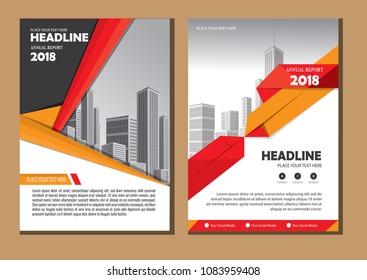 Business abstract vector template. Brochure design, cover modern layout, annual report, poster, flyer in A4 with colorful triangles, geometric shapes for tech, science, market with light background