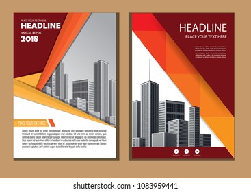 Business abstract vector template. Brochure design, cover modern layout, annual report, poster, flyer in A4 with colorful triangles, geometric shapes for tech, science, market with light background