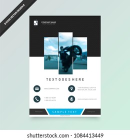 Business abstract vector template. Brochure design, cover modern layout, annual report, poster, flyer in A4 with colourful triangles, geometric shapes for tech, science, market with light background.