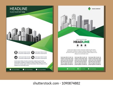 Business abstract vector template. Brochure design, cover modern layout, annual report, poster, flyer in A4 with colorful triangles, geometric shapes for tech, science, market with light background