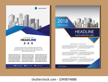Business abstract vector template. Brochure design, cover modern layout, annual report, poster, flyer in A4 with colorful triangles, geometric shapes for tech, science, market with light background