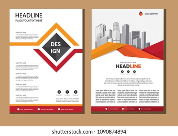 Business abstract vector template. Brochure design, cover modern layout, annual report, poster, flyer in A4 with colorful triangles, geometric shapes for tech, science, market with light background