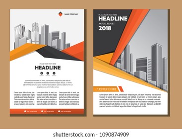 Business abstract vector template. Brochure design, cover modern layout, annual report, poster, flyer in A4 with colorful triangles, geometric shapes for tech, science, market with light background
