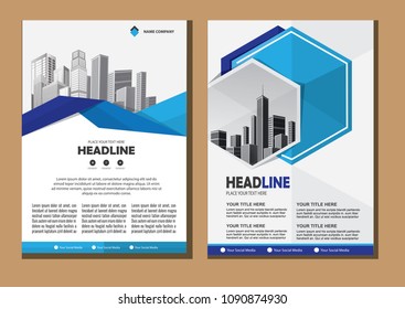 Business abstract vector template. Brochure design, cover modern layout, annual report, poster, flyer in A4 with colorful triangles, geometric shapes for tech, science, market with light background