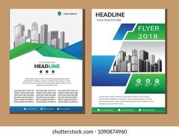 Business abstract vector template. Brochure design, cover modern layout, annual report, poster, flyer in A4 with colorful triangles, geometric shapes for tech, science, market with light background