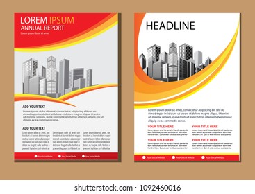 Business abstract vector template. Brochure design, cover modern layout, annual report, poster, flyer in A4 with colorful triangles, geometric shapes for tech, science, market with light background