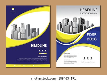 Business abstract vector template. Brochure design, cover modern layout, annual report, poster, flyer in A4 with colorful triangles, geometric shapes for tech, science, market with light background