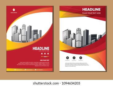 Business abstract vector template. Brochure design, cover modern layout, annual report, poster, flyer in A4 with colorful triangles, geometric shapes for tech, science, market with light background