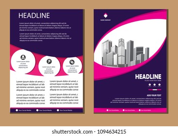 Business abstract vector template. Brochure design, cover modern layout, annual report, poster, flyer in A4 with colorful triangles, geometric shapes for tech, science, market with light background