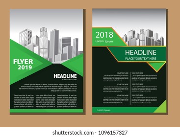 Business abstract vector template. Brochure design, cover modern layout, annual report, poster, flyer in A4 with colorful triangles, geometric shapes for tech, science, market with light background