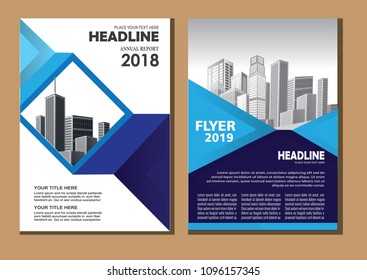 Business abstract vector template. Brochure design, cover modern layout, annual report, poster, flyer in A4 with colorful triangles, geometric shapes for tech, science, market with light background