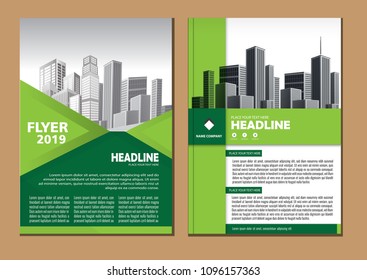 Business abstract vector template. Brochure design, cover modern layout, annual report, poster, flyer in A4 with colorful triangles, geometric shapes for tech, science, market with light background