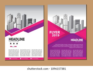 Business abstract vector template. Brochure design, cover modern layout, annual report, poster, flyer in A4 with colorful triangles, geometric shapes for tech, science, market with light background