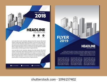 Business abstract vector template. Brochure design, cover modern layout, annual report, poster, flyer in A4 with colorful triangles, geometric shapes for tech, science, market with light background