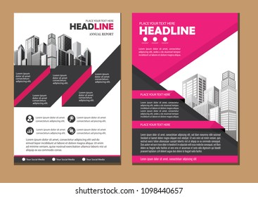Business abstract vector template. Brochure design, cover modern layout, annual report, poster, flyer in A4 with colorful triangles, geometric shapes for tech, science, market with light background
